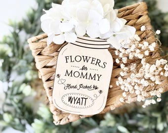 Personalized Mother's Day Flower Holder Magnet: Grandma Gift
