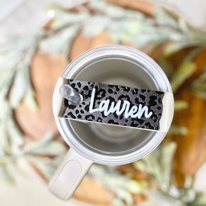 Leopard Stanley Quencher 30oz H2.0 Tumbler Plate Topper | Personalized Stanley Name Plate Topper | Tumbler Name Plate | Stanley Lid Tag |