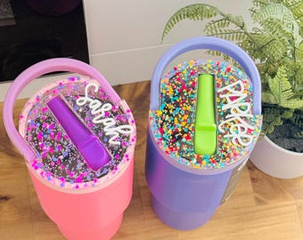 Personalized Acrylic Hydro Sport Jug Topper: Tumbler Name Plate