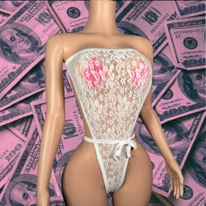 Exotic Dancewear One Piece Lace Set
