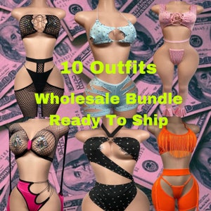 Wholesale Exotic Dancewear, 10 Randomly Selected Outfits, Ready To Ship!