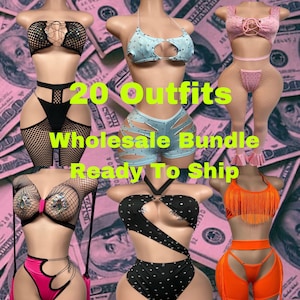 Wholesale Exotic Dancewear, 20 Randomly Selected Outfits, Ready To Ship!