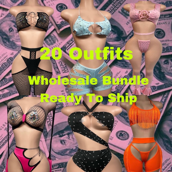 Wholesale Exotic Dancewear, 20 Randomly Selected Outfits, Ready To Ship!