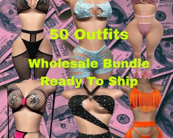 Exotic Dancewear Wholesale Bundle, 50 Random Outfits, Ready To Ship
