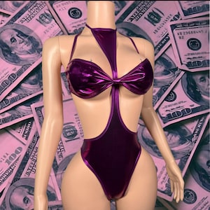 Exotic Dancewear Two Piece Metallic Set