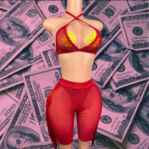 Exotic Dancewear Two Piece Set