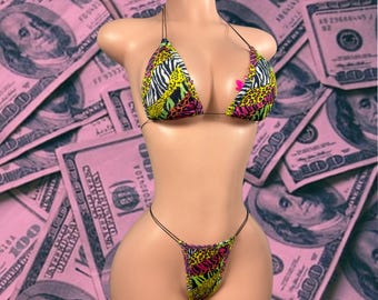 Microkini de ropa de baile exótica