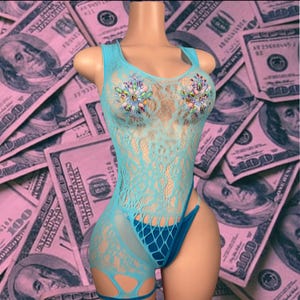 Exotic Dancewear One Piece Set- Thong Included