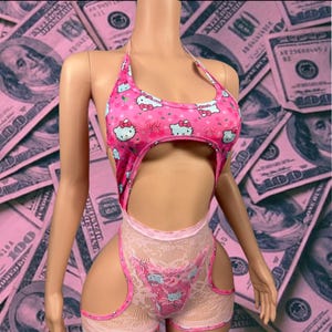 Exotic Dancewear One Piece Set- Thong Included