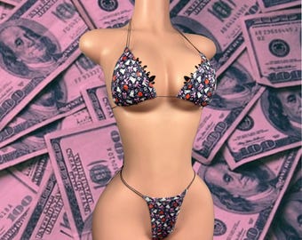 Halloween Exotic Dancewear Microkini