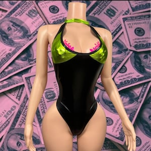 Exotic Dancewear One Piece Metallic Set