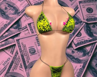 Microkini de ropa de baile exótica