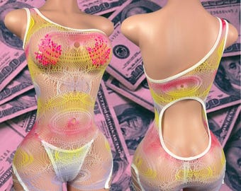 Exotische Tanzbekleidung Einteiler Set-Tanga Inklusive