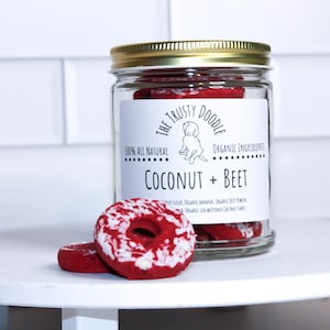 Coconut + Beet Doodle Donut - 100% All Natural Dog Treats