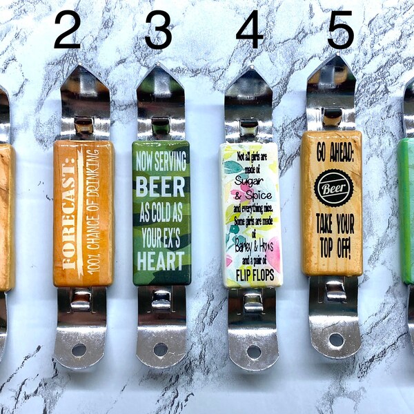 Handcrafted Resin Coated Bottle Openers With Magnet