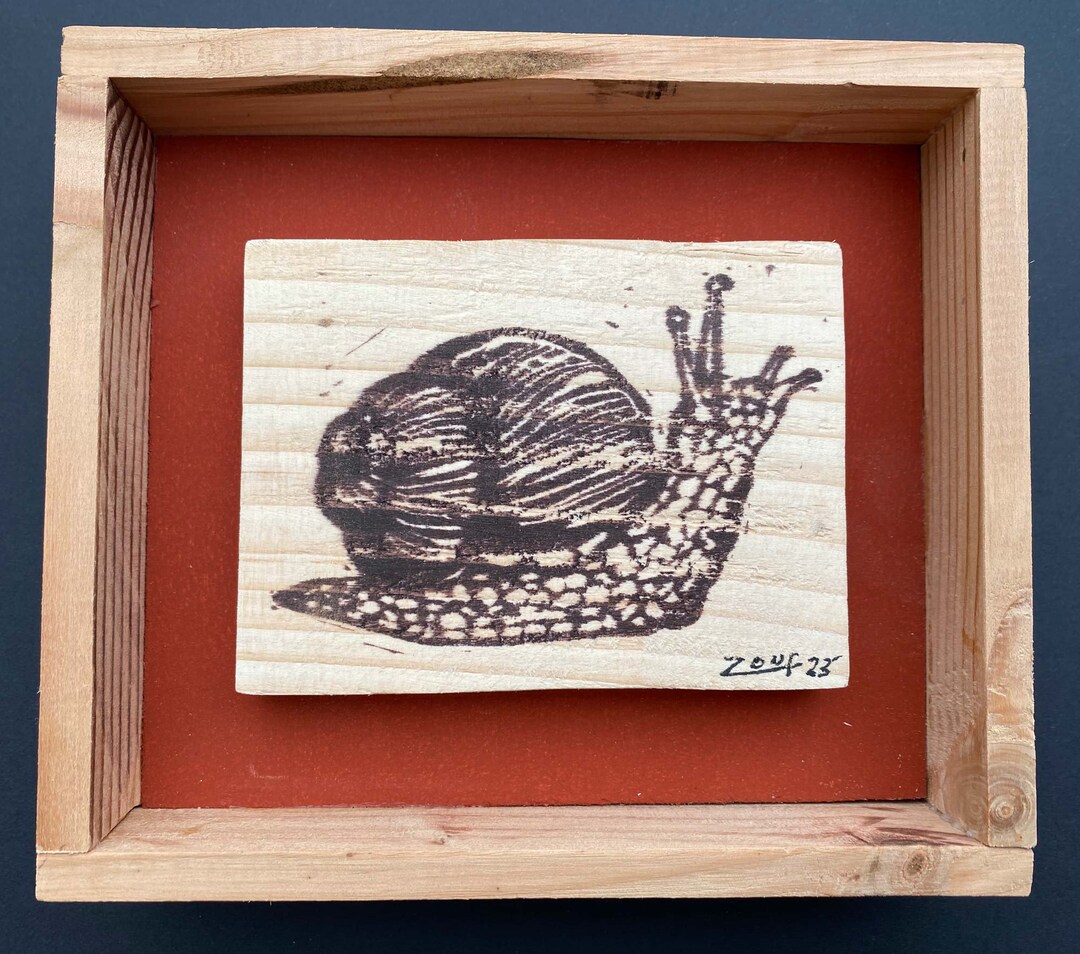 Decorative Frame to Pose in Wood Snail Pattern Small Model - Etsy
