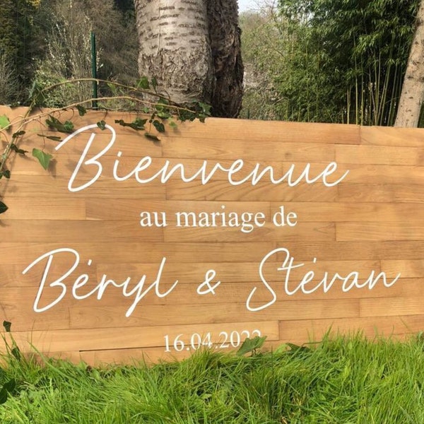Sticker Panneau de bienvenue personnalisé - DIY Mariage