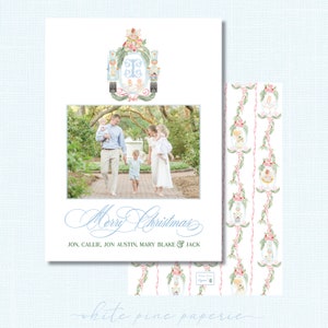 Clara's Dream Nutcracker Crest Watercolor Christmas Card \\ Portrait \\ PRINTED