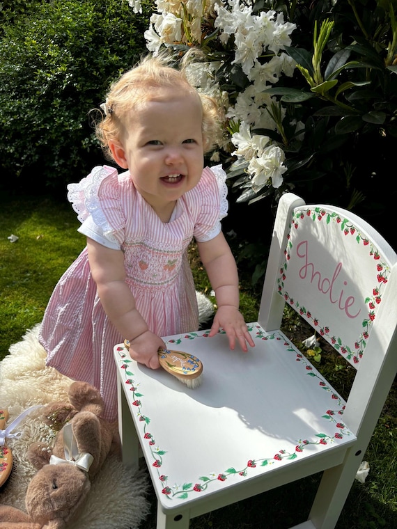 personalised wooden chair for child