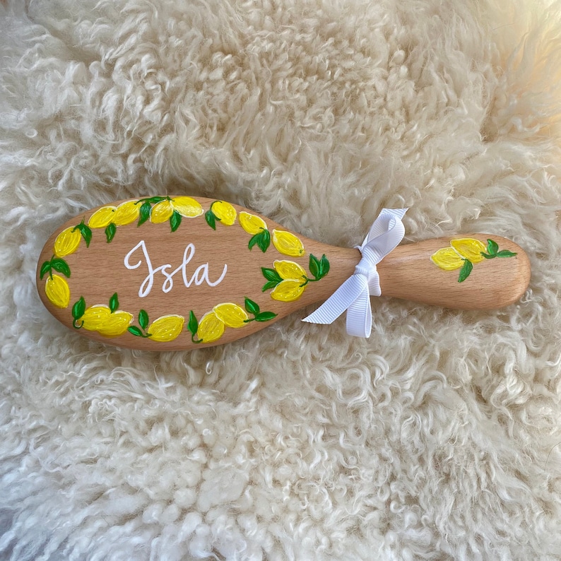Personalised Hairbrush Handpainted Hairbrush Name Etsy