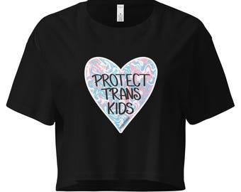 Protect Trans Kids Women’s crop top 3 Colors XS-XL, Trans Rights