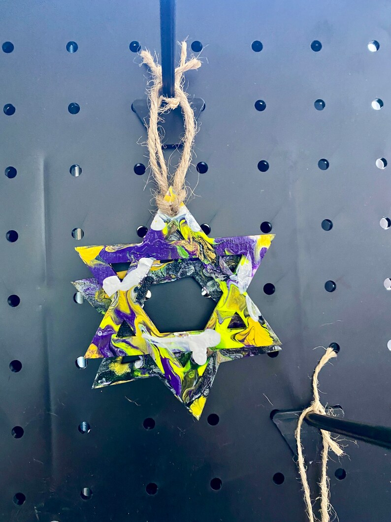 Wooden Jewish Star Decorations for Hannukah Window Hanging Etsy