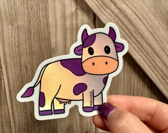Pegatinas de vacas: Vaca arcoíris, Vaca trans, Vaca morada
