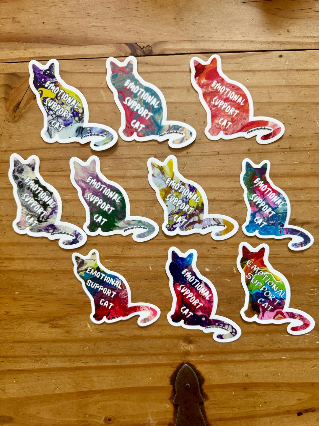 Emotional Support Cat Pride Stickers - LGBTQ+ - 9 Options 3"x2.8" - Etsy