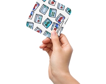 Posavasos de baldosas de Mahjong azul: con base de corcho, resistente al calor