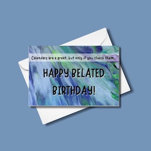 Impression tardive carte d'anniversaire - 10 x 15 cm - carte d'anniversaire - intérieur vierge - papier 100 % PCW - calendriers - erreur d'impression !!!