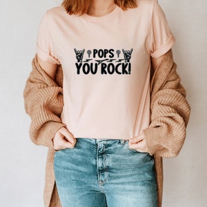 Pops, You Rock! Unisex T-Shirt Inspirational Motivational Funny TS000318