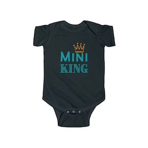 Mini King Crown Pozytywny Uroczy Zabawny Inspirujący Niemowlęcy Jersey Body INFBS000002