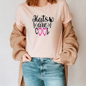 Kats Are Cool Unisex T-Shirt Inspirierend Motivierend Lustig TS000980