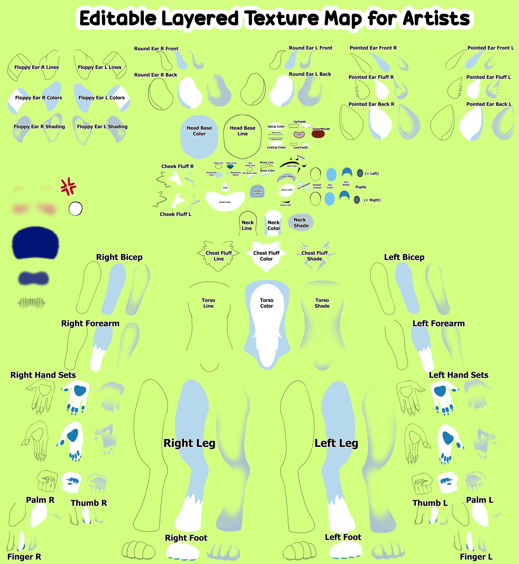 Custom Texture Edit for Live2d Furry Model - Etsy