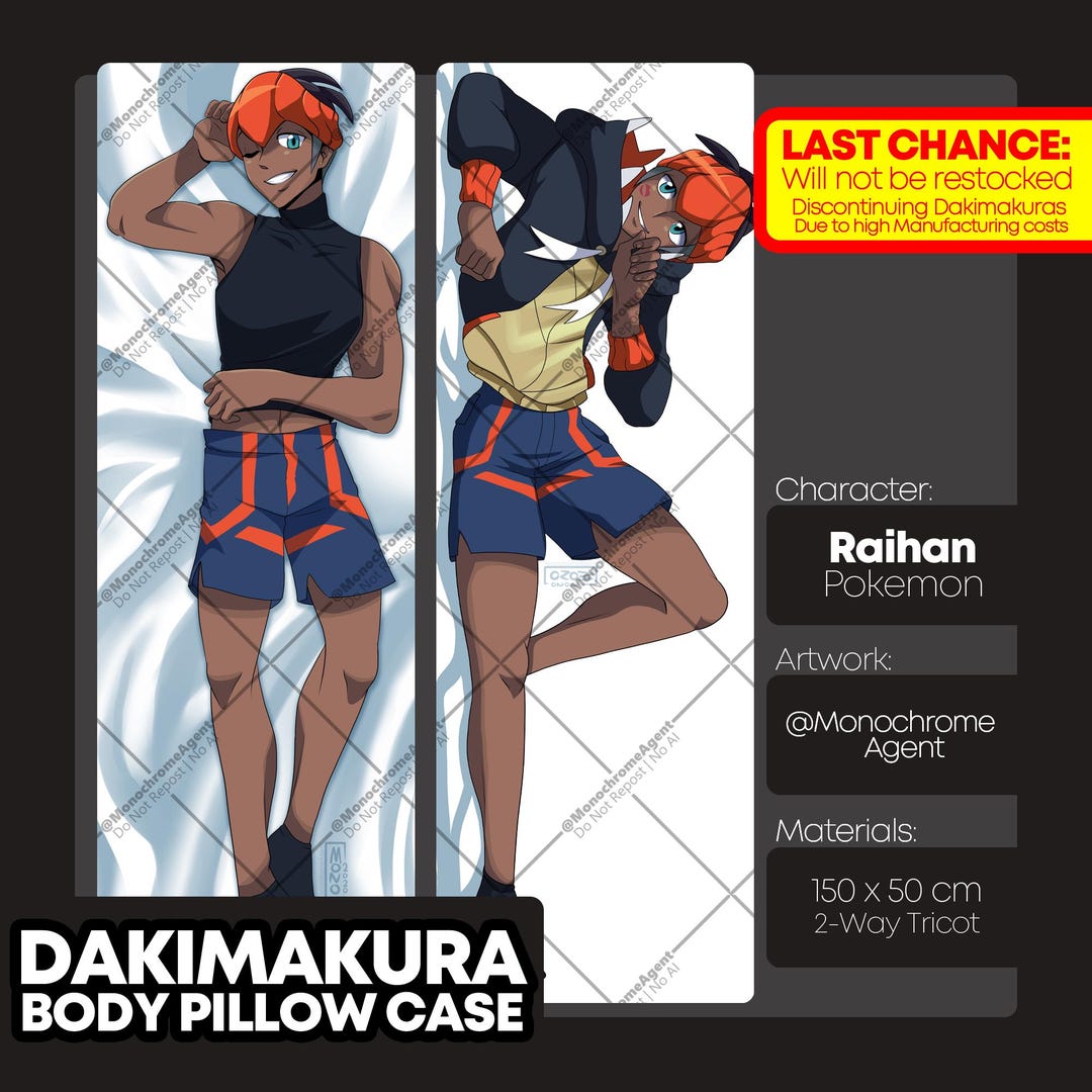Anime Body Pillow/dakimakura: Pokemon Raihan - Etsy