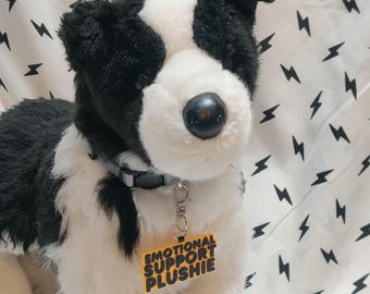 ESSA "Emotional Support Plushie" Text Tag Keychain