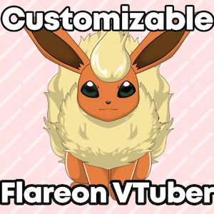 Live2D VTuber Virtueller Avatar Modell: Anpassbarer Flareon