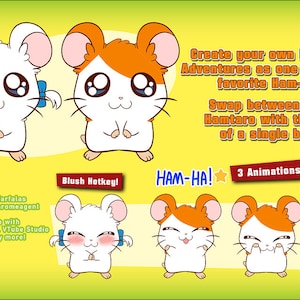 Live2D VTuber virtuele avatar: Hamtaro & Bijou