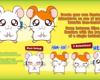 Live2D VTuber Virtual Avatar: Hamtaro & Bijou