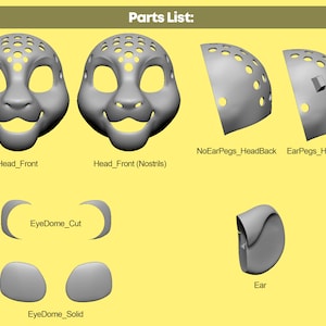 3D Printable Files - Toony Lion Head Base [DIGITAL OBJ FILES] image 2