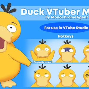 Live2D VTuber Virtueller Avatar Modell: Psyduck