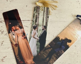 Custom Metal Photo Booth Bookmark | Bookmark 1 to 3 Photos | Metal Photo Bookmark With Tassel | Great Gift Idea | Custom Bookmark