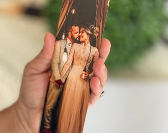Custom Metal Photo Booth Bookmark | Bookmark 1 to 3 Photos | Metal Photo Bookmark With Tassel | Great Gift Idea | Custom Bookmark
