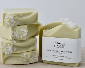 Eucalyptus Soap Bar: French Green Clay & Sea Salt, Vegan