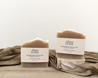 Frankincense & Shea Butter Soap Bar || Frankincense + Orange + Benzoin Essential Oils, Calendula, Vegan Handcrafted Soap, Christmas Gift