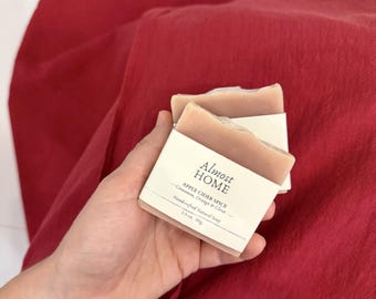 Apple Cider Spice Soap Bar || Cinnamon, Orange and Clove Essential Oils with Turmeric - Vegan soap, Fall/Christmas Gift, Handcrafted