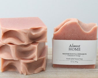 Madder Root Cinnamon Soap Bar: Vegan Handmade Soap, 3.5 oz