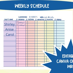 Sign In Forms. Childcare, Daycare, Learning Academy. Editable on CANVA or print and use,