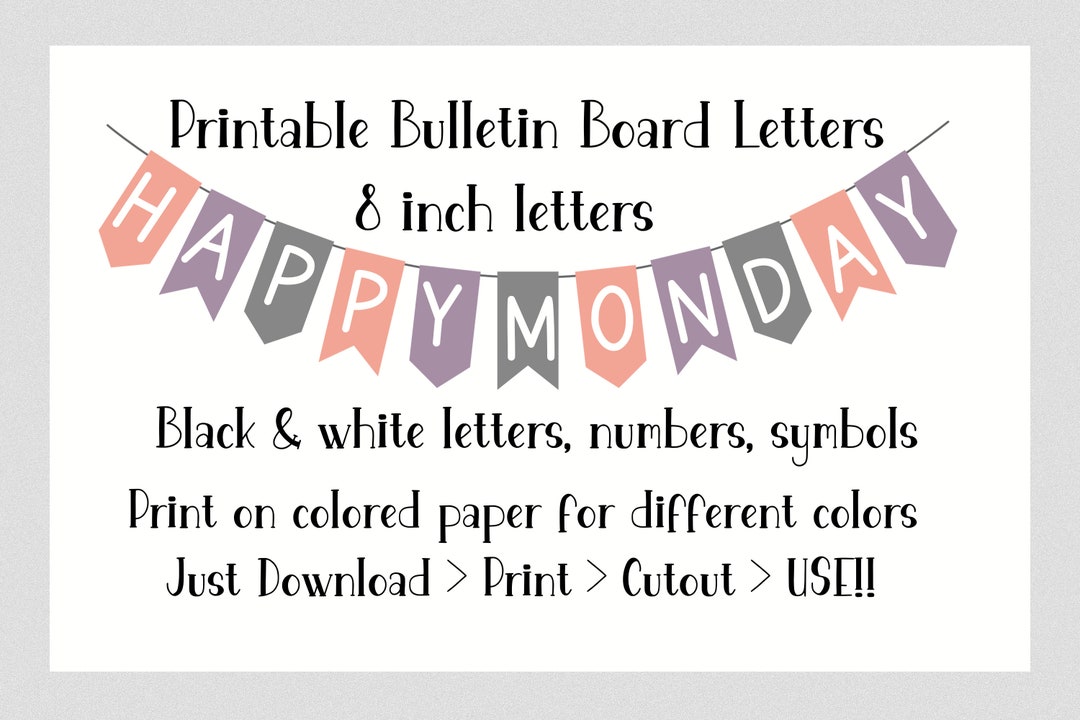 Classroom Bulletin Board Letters - Etsy