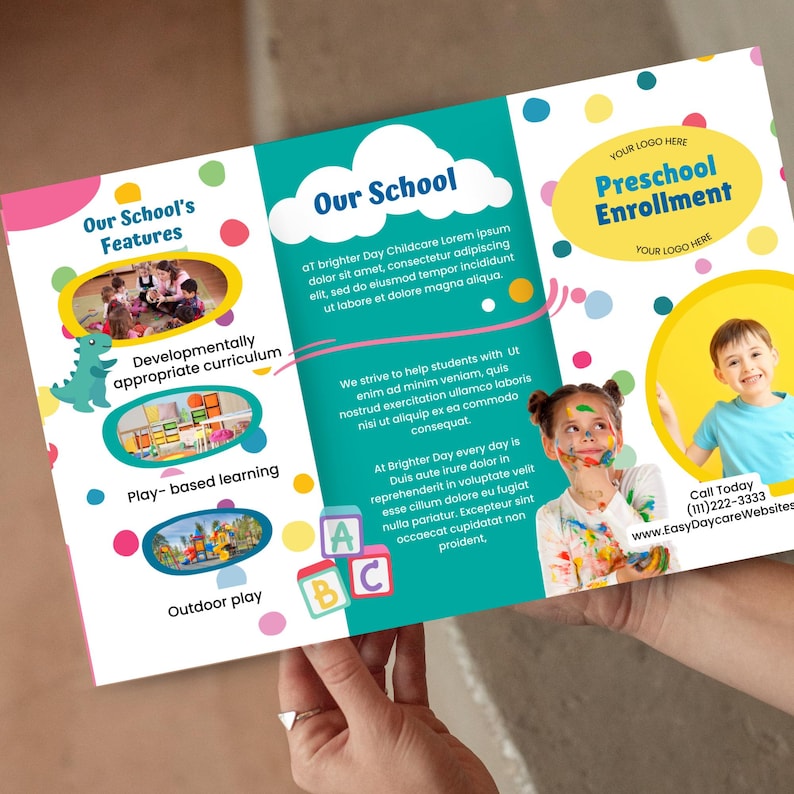 Editable Daycare Brochure Template, Early Learning Centers (canva) - Etsy